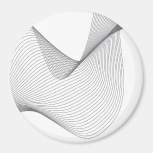Aimant Illustration moderne, simple et futuriste des ondu