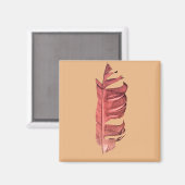 Aimant Illustration originale de dessin de plumes (Recto/Verso)