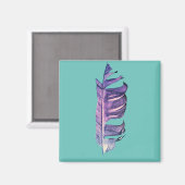 Aimant Illustration originale de dessin de plumes (Recto/Verso)