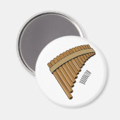 Aimant Illustration Pan flûte / panpipes (Recto/Verso)