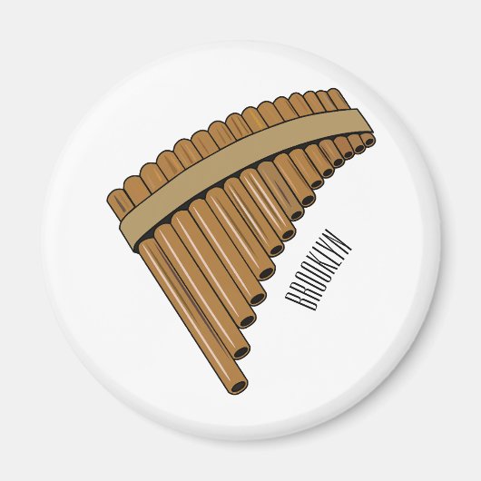 Aimant Illustration Pan flûte / panpipes (Devant)