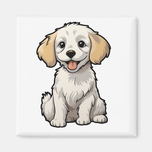Aimant Illustration pour chien de dessin (Devant)