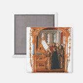 Aimant Illustration représentant un choeur chantant le (Recto/Verso)