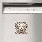 Aimant Illustration Retro Bedlington Terrier (In Situ (Lave-vaisselle))