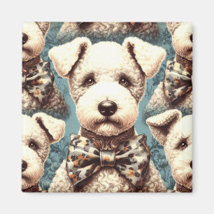 Aimant Illustration Retro Bedlington Terrier