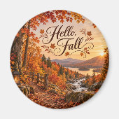 Aimant Illustration rustique de la saison d'automne (Devant)