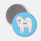 Aimant Illustration Samoyed dog (Recto/Verso)