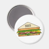 Aimant Illustration Sandwich (Recto/Verso)