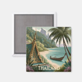 Aimant Illustration Tropicale Thaïlande (Recto/Verso)