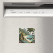 Aimant Illustration Tropicale Thaïlande (In Situ (Lave-vaisselle))