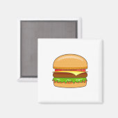 Aimant Illustration vectorielle de Burger (Recto/Verso)