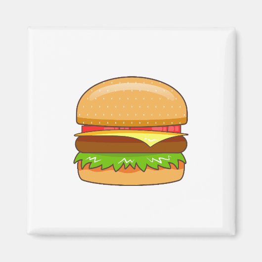 Aimant Illustration vectorielle de Burger (Devant)