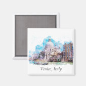 Aimant Illustration Venise, Italie (Recto/Verso)