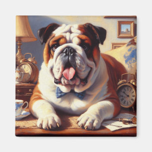 Aimant Illustration vintage de Bulldog