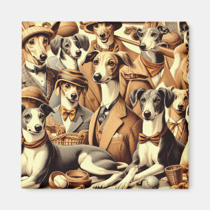 Aimant Illustration vintage de Greyhound