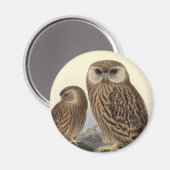 Aimant Illustration Vintage de Laughing Owl (Recto/Verso)