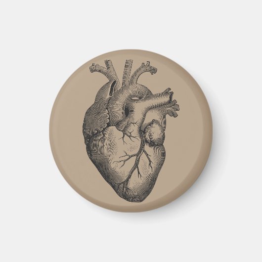 Aimant Illustration vintage du coeur (Devant)