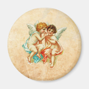 Aimant Illustration vintage Ephemera Angel Cherubs