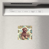 Aimant Illustration vintage Lagotto Romagnolo (In Situ (Lave-vaisselle))