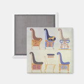 Aimant Illustrations de divers sièges et armchai peints (Recto/Verso)