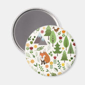 Aimant Illustrations de style scandinave sur Motif crème (Recto/Verso)