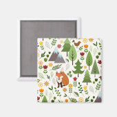 Aimant Illustrations de style scandinave sur Motif crème (Recto/Verso)