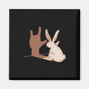 Aimant ILY Rabbit ASL Geste MAIN Sourde Perte d'audition
