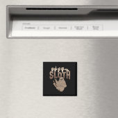 Aimant ILY Sloth ASL Gesture mains sourdes Perte d'auditi (In Situ (Lave-vaisselle))