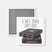 Aimant I'm 8-Track Tapes Old Fun Editable Name Gift (Recto/Verso)