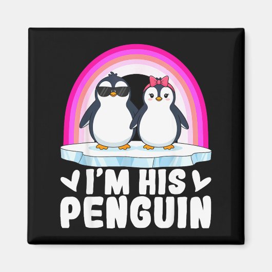 Aimant I'm Her Penguin Matching Couple Valentine Love Hea (Devant)