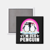 Aimant I'm Her Penguin Matching Couple Valentine Love Hea (Recto/Verso)