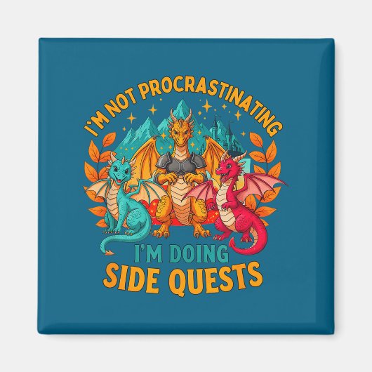 Aimant I'm Not Procrastinating I'm Doing Side Quests Game (Devant)