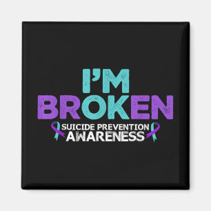 Aimant Im Ok Im Broken Suicide Prevention Awareness Semio