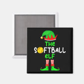 Aimant I'm The Softball Elf Christmas Family Matching Paj (Recto/Verso)