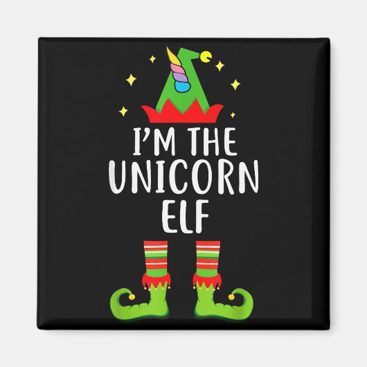 Aimant I'm The Unicorn Elf Matching Family Group Christma (Devant)