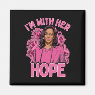 Aimant I'm With Her Hope Kamala Harris 2024 Cancer du sei