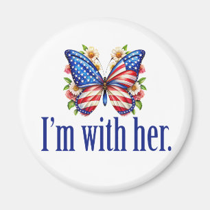 Aimant I'm With Her Kamala Harris pour le président Butte