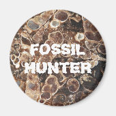 Aimant Image d'agate de Turritella, chasseur de fossiles (Devant)