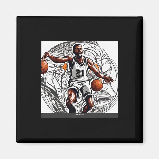 Aimant Image de basket-ball (Devant)