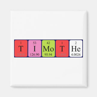 Aimant Image de l'aimant de nom de table périodique