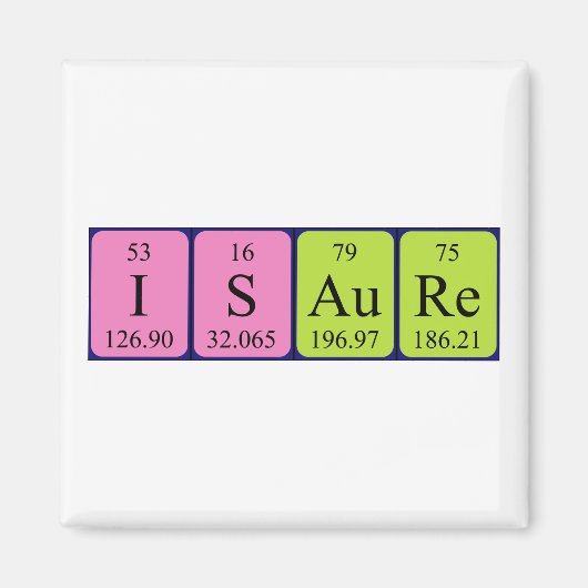 Aimant Image de l'aimant de nom de table périodique (Devant)