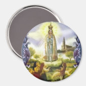 Aimant Image de l'apparition Notre Dame de Fatima (Recto/Verso)