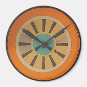 Aimant Image d'horloge en tranche d'orange futuriste atom (Devant)