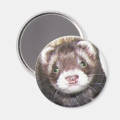 Aimant Image du visage de Ferret (Recto/Verso)