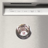 Aimant Image du visage de Ferret (In Situ (Lave-vaisselle))