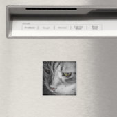 Aimant Image en noir et blanc de chat (In Situ (Lave-vaisselle))