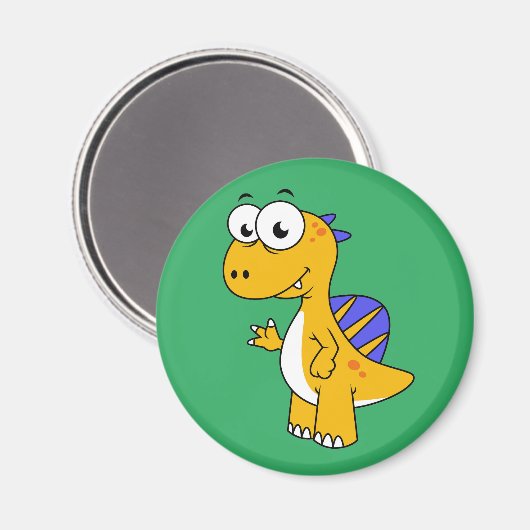 Aimant Image Mignonne D'Un Spinosaure. 2 (Recto/Verso)