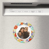 Aimant Image ronde Joli cadre Fleur sauvage avec Magnétoi (In Situ (Lave-vaisselle))