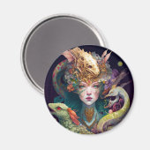 Aimant Imaginaire Art Dragon Goddess Queen (Recto/Verso)