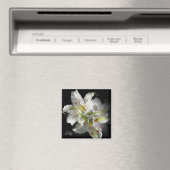 Aimant Imaginaire blanc Lilies (In Situ (Lave-vaisselle))